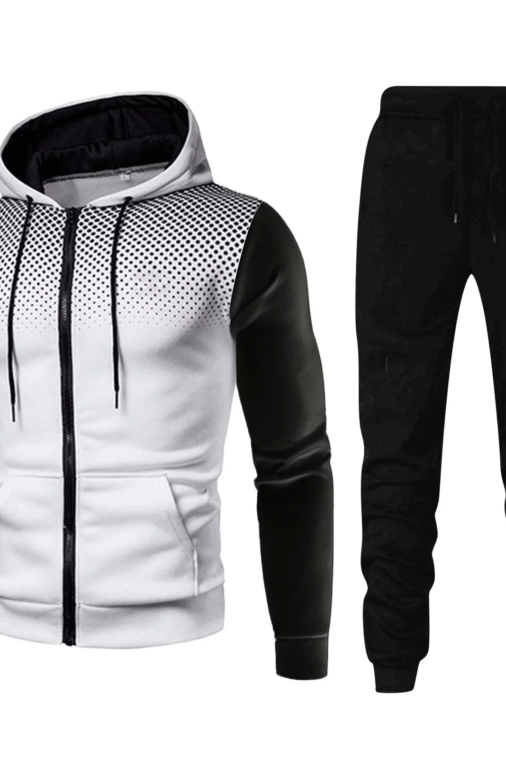 Men'S 2 Piece Sweatsuits Full Zip up Hoodie and Jogger Sweatpant Athletic Set Two Piece Casual Sport Tracksuit
