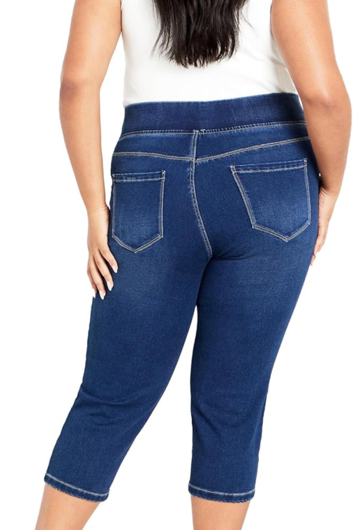 Women'S plus Size Denim Po Crop Jegging - Image 3